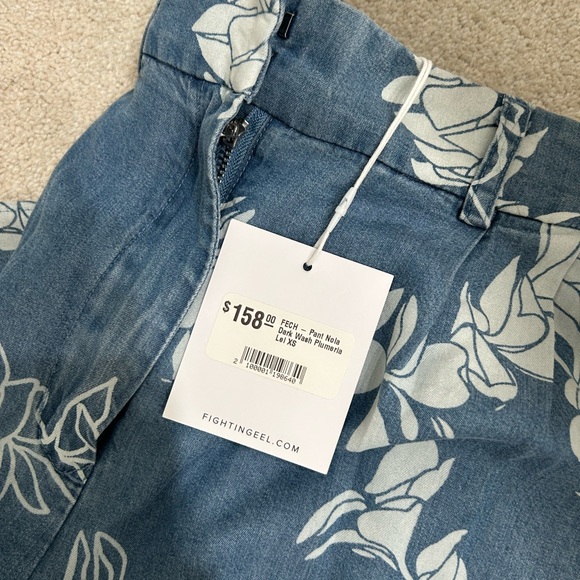 Fighting Eel Denim Pant Nola Dark Wash Plumeria Lei XS BRAND NEW - Picture 2 of 3
